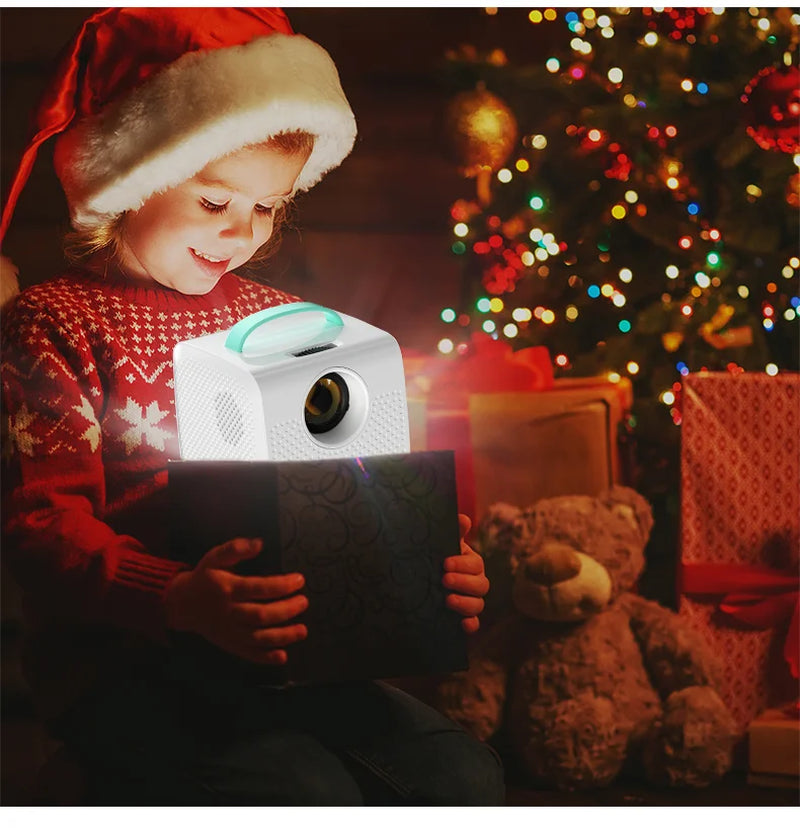 Q2 Portable Mini Movie Projector Same Screen Smartphone 640*480P for Outdoor Camping Home Theater Children'S Gifts