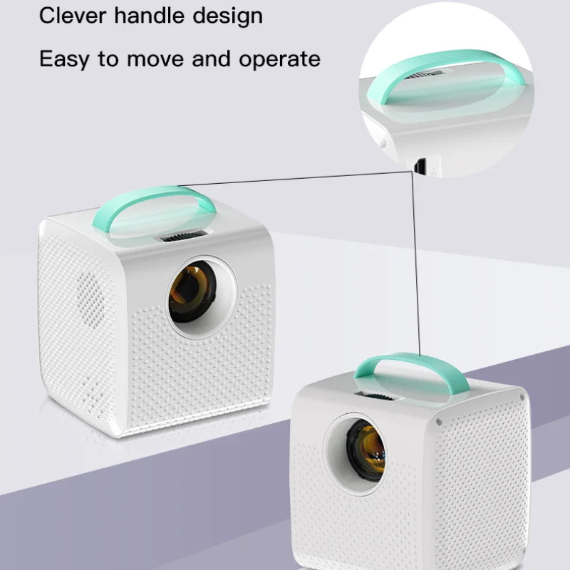 Q2 Portable Mini Movie Projector Same Screen Smartphone 640*480P for Outdoor Camping Home Theater Children'S Gifts