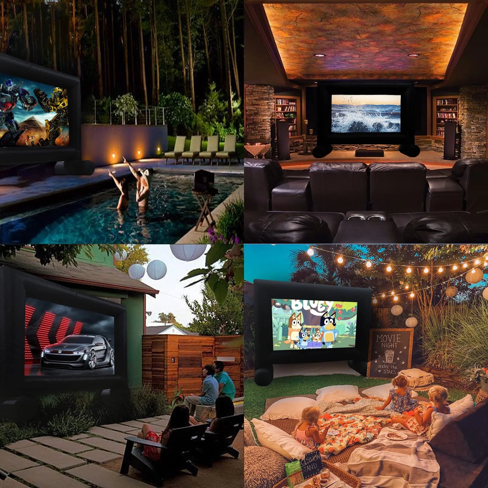 14Ft Inflatable Outdoor Projector Screen Outdoor Inflatable