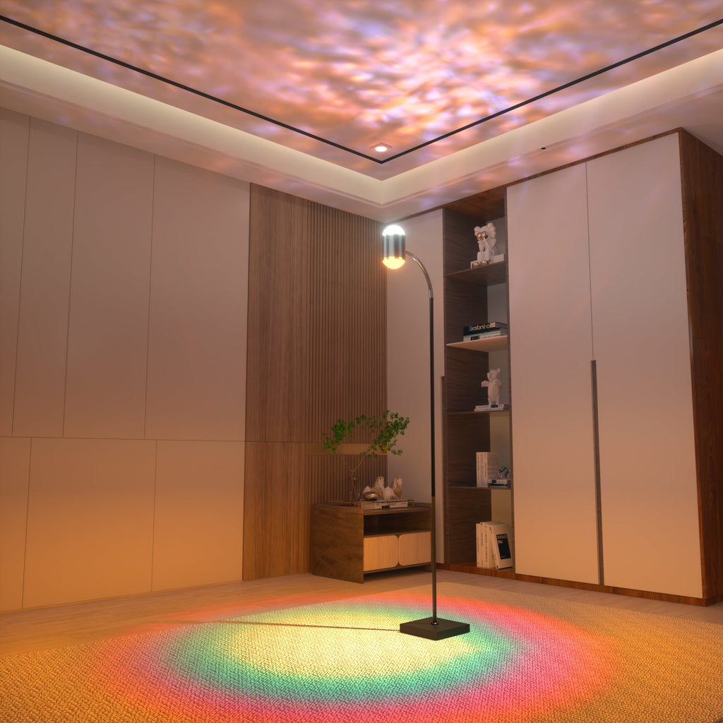 Dual Head Projection Floor Lamp-1