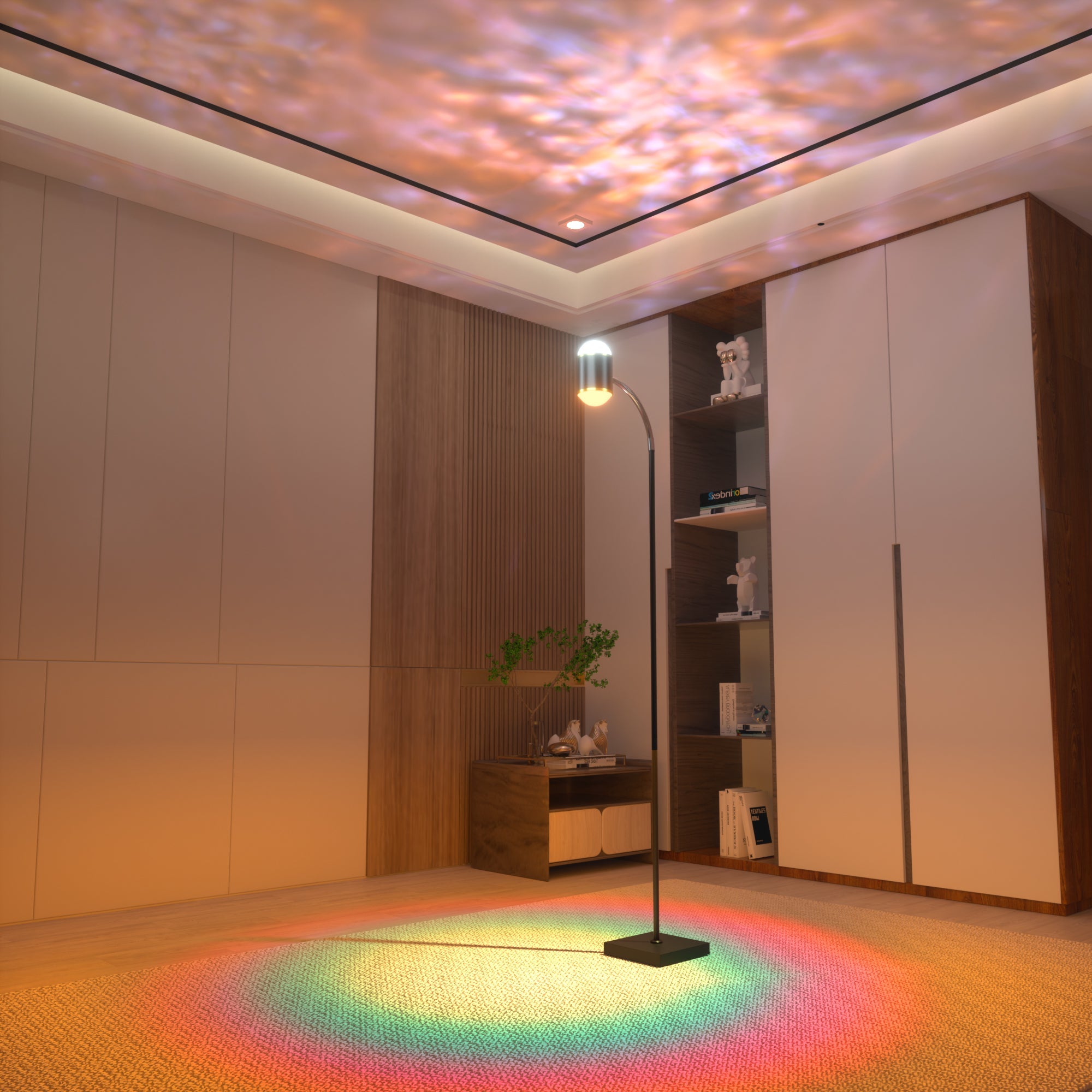 Dual Head Projection Floor Lamp-1