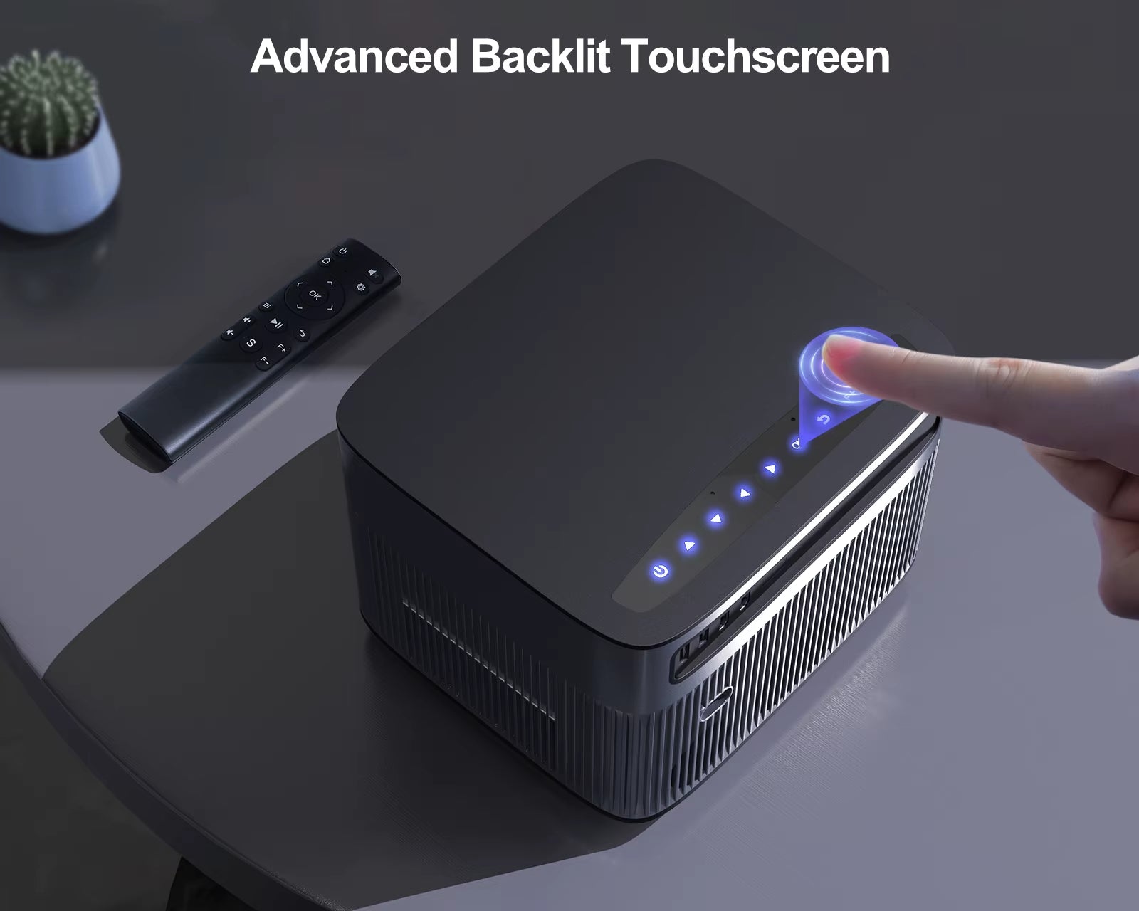 Projector 550 ANSI 21000L with Wifi 6 and Bluetooth, Native 1080P& 4K Supported &Auto Screen Home Theater Movie Projector