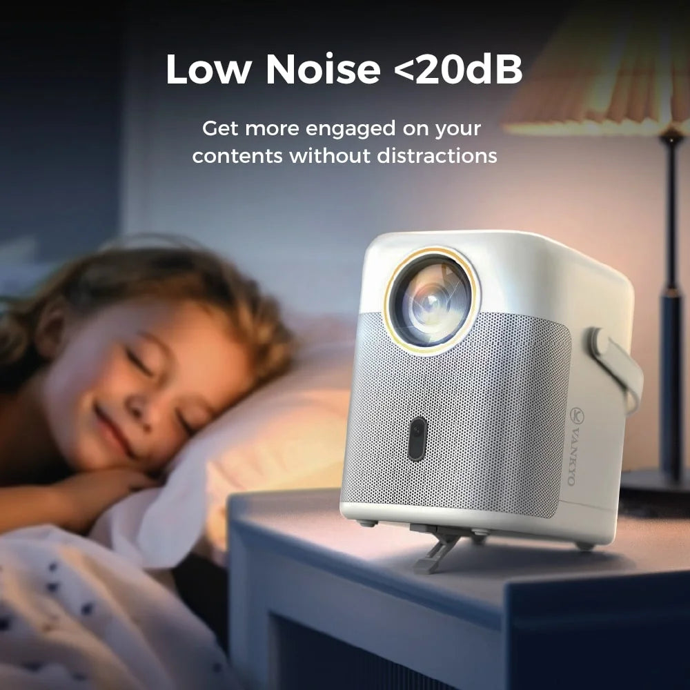 -Performance H300W Native 1080P Portable Smart Projector, 5G Wifi and Bluetooth Outdoor Movie Projector, Wireless Mirroring, Auto Keystone